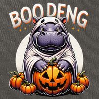 Moo Deng Baby Hippo Moo Deng Costume For Boo Deng Halloween Cotton Canvas Backpack