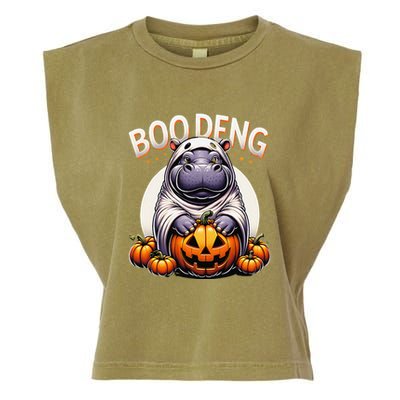 Moo Deng Baby Hippo Moo Deng Costume For Boo Deng Halloween Garment-Dyed Women's Muscle Tee