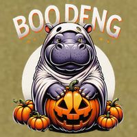 Moo Deng Baby Hippo Moo Deng Costume For Boo Deng Halloween Garment-Dyed Women's Muscle Tee