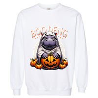 Moo Deng Baby Hippo Moo Deng Costume For Boo Deng Halloween Garment-Dyed Sweatshirt