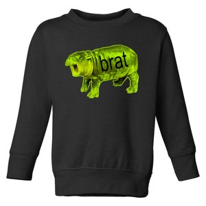 Moo Deng Brat Cute Baby Hippo Toddler Sweatshirt