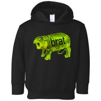 Moo Deng Brat Cute Baby Hippo Toddler Hoodie