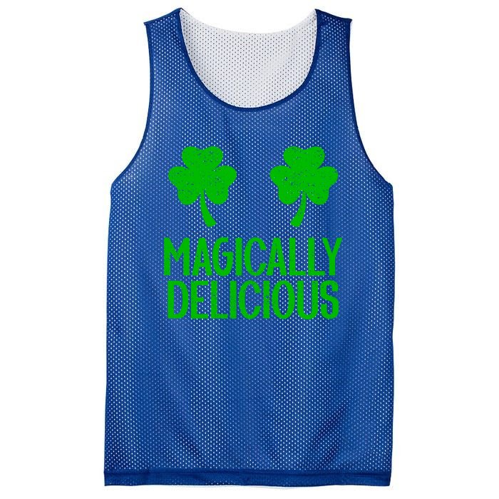 Magically Delicious Boobs Naughty St Patricks Day Gift Mesh Reversible Basketball Jersey Tank