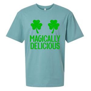 Magically Delicious Boobs Naughty St Patricks Day Gift Sueded Cloud Jersey T-Shirt