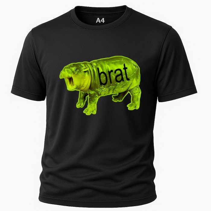 Moo Deng Brat Cute Baby Hippo Cooling Performance Crew T-Shirt
