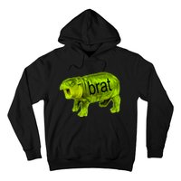 Moo Deng Brat Cute Baby Hippo Hoodie