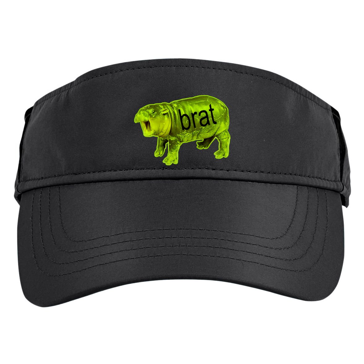 Moo Deng Brat Cute Baby Hippo Adult Drive Performance Visor