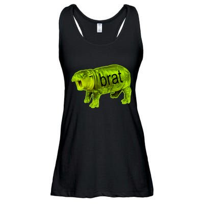 Moo Deng Brat Cute Baby Hippo Ladies Essential Flowy Tank
