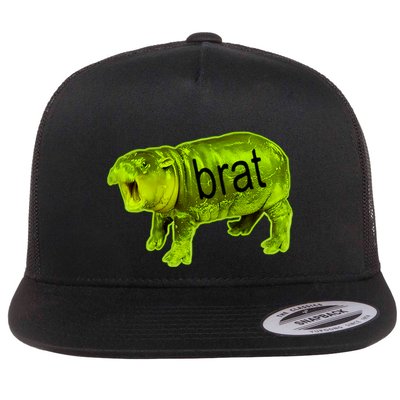 Moo Deng Brat Cute Baby Hippo Flatbill Hat