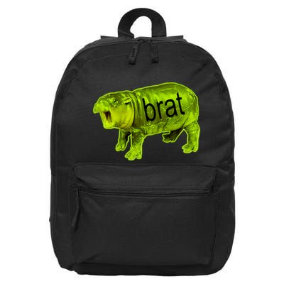 Moo Deng Brat Cute Baby Hippo 16 in Basic Backpack