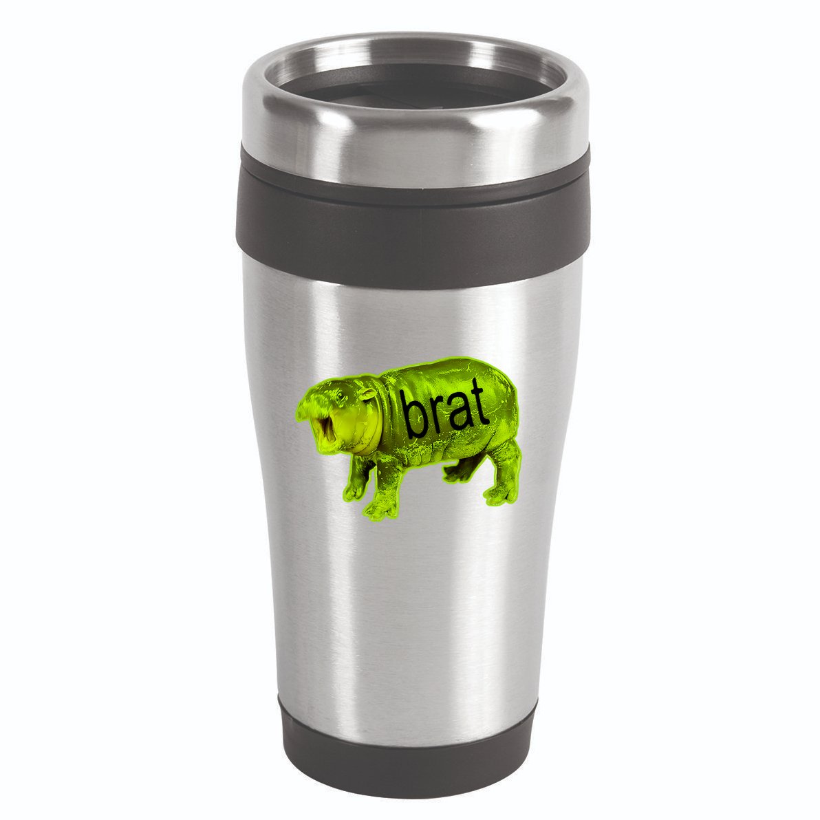 Moo Deng Brat Cute Baby Hippo 16oz Travel Tumbler