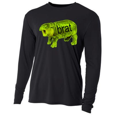 Moo Deng Brat Cute Baby Hippo Cooling Performance Long Sleeve Crew