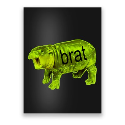 Moo Deng Brat Cute Baby Hippo Poster