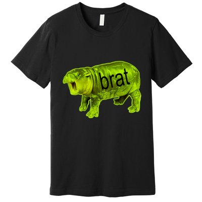 Moo Deng Brat Cute Baby Hippo Premium T-Shirt