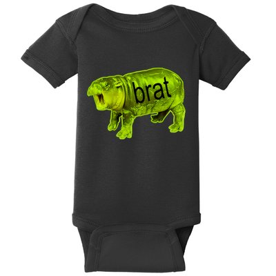 Moo Deng Brat Cute Baby Hippo Baby Bodysuit