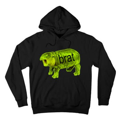 Moo Deng Brat Cute Baby Hippo Tall Hoodie