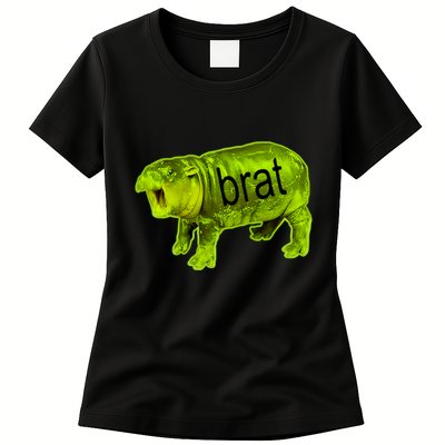 Moo Deng Brat Cute Baby Hippo Womens T-Shirt