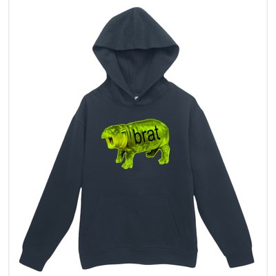 Moo Deng Brat Cute Baby Hippo Urban Pullover Hoodie