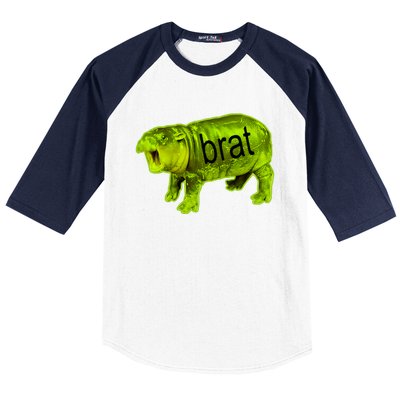 Moo Deng Brat Cute Baby Hippo Baseball Sleeve Shirt