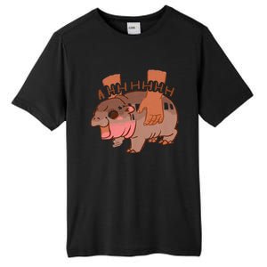 Moo Deng Bouncy Pig In Thai Picture The Cute Baby Hippo Tall Fusion ChromaSoft Performance T-Shirt