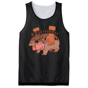 Moo Deng Bouncy Pig In Thai Picture The Cute Baby Hippo Mesh Reversible Basketball Jersey Tank