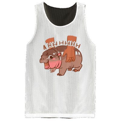 Moo Deng Bouncy Pig In Thai Picture The Cute Baby Hippo Mesh Reversible Basketball Jersey Tank