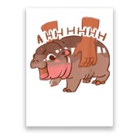 Moo Deng Bouncy Pig In Thai Picture The Cute Baby Hippo Poster