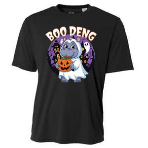 Moo Deng Baby Hippo Boo Deng Long For Halloween Moo Deng Cooling Performance Crew T-Shirt