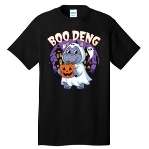 Moo Deng Baby Hippo Boo Deng Long For Halloween Moo Deng Tall T-Shirt