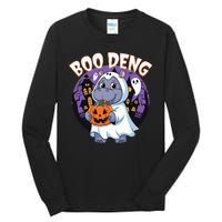 Moo Deng Baby Hippo Boo Deng Long For Halloween Moo Deng Tall Long Sleeve T-Shirt