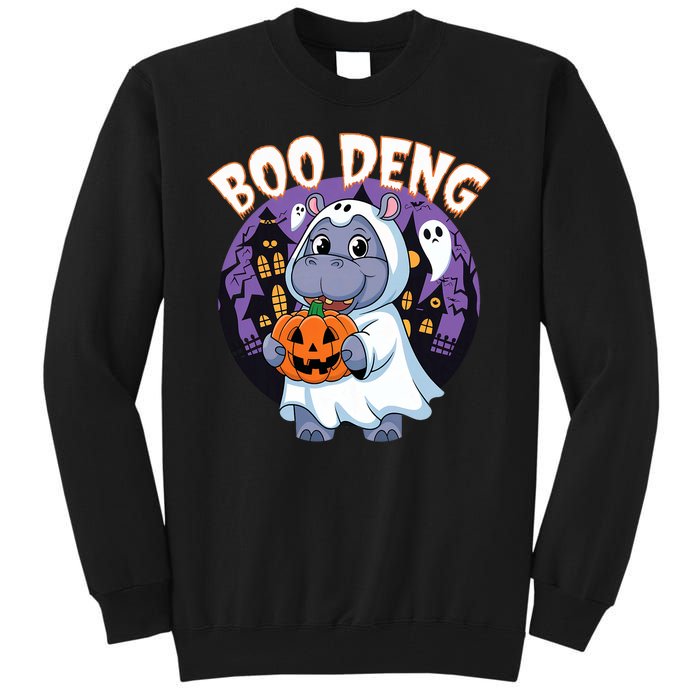 Moo Deng Baby Hippo Boo Deng Long For Halloween Moo Deng Tall Sweatshirt