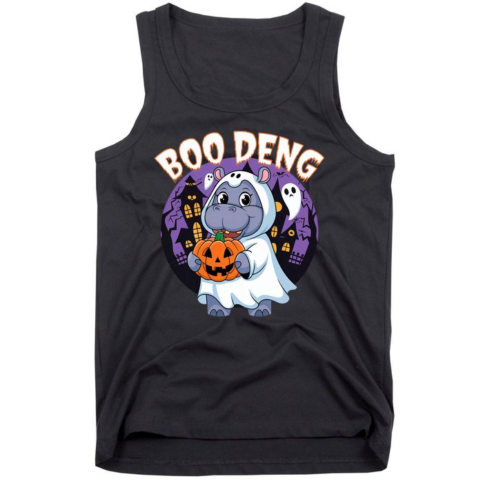 Moo Deng Baby Hippo Boo Deng Long For Halloween Moo Deng Tank Top