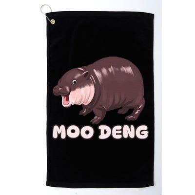 Moo Deng Bouncy Pig The Cute Baby Platinum Collection Golf Towel