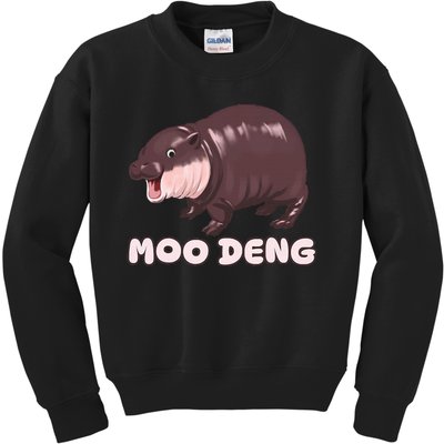 Moo Deng Bouncy Pig The Cute Baby Kids Sweatshirt