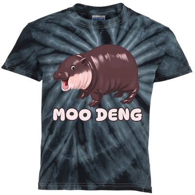 Moo Deng Bouncy Pig The Cute Baby Kids Tie-Dye T-Shirt