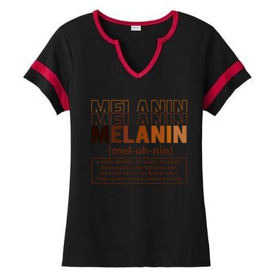 Melanin Definition Black History Month Black Gift Ladies Halftime Notch Neck Tee