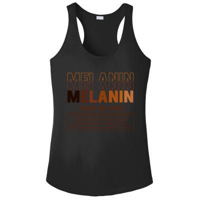 Melanin Definition Black History Month Black Gift Ladies PosiCharge Competitor Racerback Tank