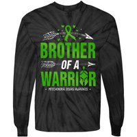 Mitochondrial Disease Brother Of A Warrior Green Ribbon Tie-Dye Long Sleeve Shirt