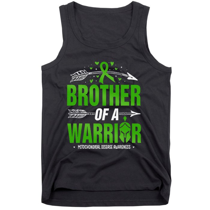 Mitochondrial Disease Brother Of A Warrior Green Ribbon Tank Top