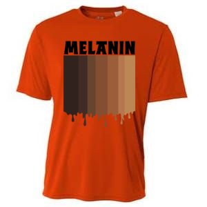 Melanin Drippin Black Pride African American Black History Funny Gift Cooling Performance Crew T-Shirt