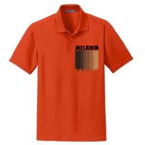 Melanin Drippin Black Pride African American Black History Funny Gift Dry Zone Grid Polo