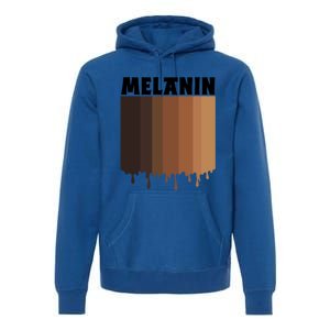 Melanin Drippin Black Pride African American Black History Funny Gift Premium Hoodie