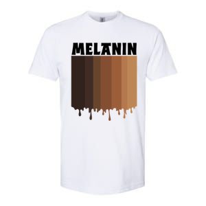 Melanin Drippin Black Pride African American Black History Funny Gift Softstyle CVC T-Shirt