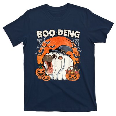 Moo Deng Cute Baby Pygmy Hippo Bouncy Pig In Thai Halloween T-Shirt