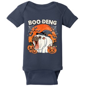 Moo Deng Cute Baby Pygmy Hippo Bouncy Pig In Thai Halloween Baby Bodysuit