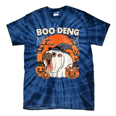 Moo Deng Cute Baby Pygmy Hippo Bouncy Pig In Thai Halloween Tie-Dye T-Shirt