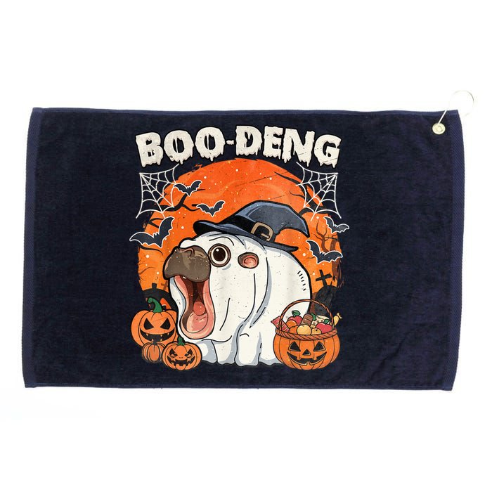 Moo Deng Cute Baby Pygmy Hippo Bouncy Pig In Thai Halloween Grommeted Golf Towel