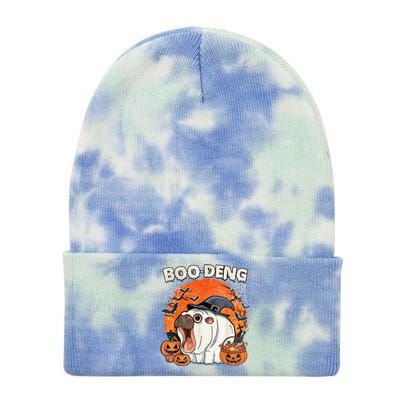 Moo Deng Cute Baby Pygmy Hippo Bouncy Pig In Thai Halloween Tie Dye 12in Knit Beanie