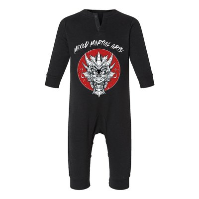 Mma Dragon Cage Fighter Free Fighting Mixed Martial Arts Gift Infant Fleece One Piece