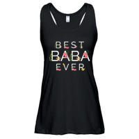 Mothers Day Cute Gift Floral Best Baba Ever Ladies Essential Flowy Tank